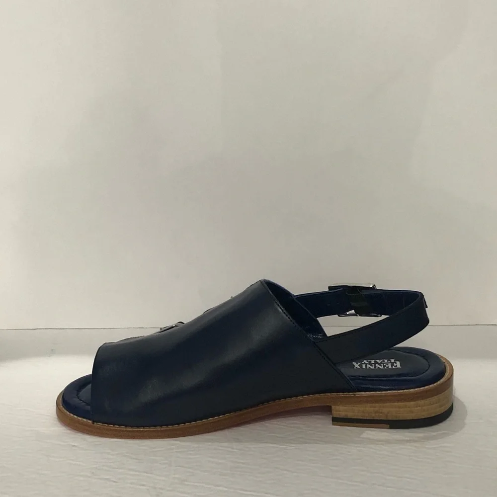 Fennix Italy sandal navy/sky leather/alligator
